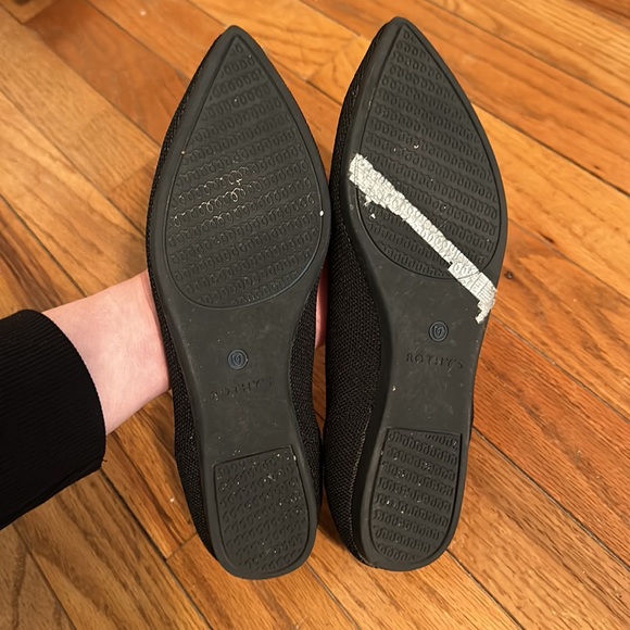 Rothy’s black pointed-toe flat size 7.5 - Picture 4 of 8